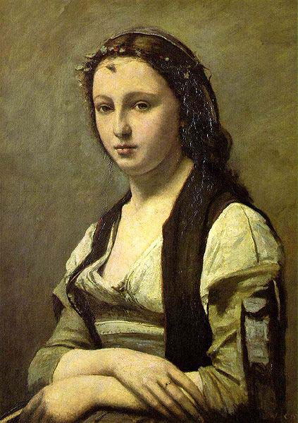 Jean Baptiste Camille  Corot Woman with a Pearl